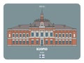 Town Hall in Kuopio, Finland. Architectural symbols of European cities