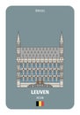 Town Hall in Leuven Belgium. Architectural symbols of European cities