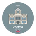 Town Hall in Liverpool UK. Architectural symbols of European cities