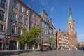 Town Hall located on Dluga street Long lane in old town of Gdansk, Poland.