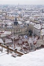 Town hall and main square Graz with snow in winter Royalty Free Stock Photo