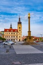 Town hall in Mlada Boleslav dominating the old town square, Czech republic