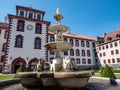 Town hall and museum in Meiningen Thuringia with fountain Royalty Free Stock Photo