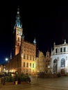 Town Hall at night in Gdansk