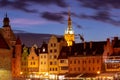 Town Hall at night in Gdansk, Poland Royalty Free Stock Photo