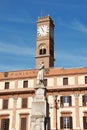 Town Hall and Piazza Aurelio Saffi in ForlÃÂ¬ Royalty Free Stock Photo