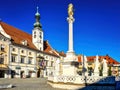 Town Hall and Plague Monument on the Maribor Main Square, Slovenia