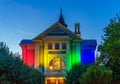 Town Hall of Provincetown Massachusetts August 2017 at the end of Cape Cod Provincetown has a large gay population of residents an Royalty Free Stock Photo