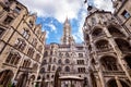 Town Hall or Rathaus on Marienplatz, Munich, Bavaria, Germany Royalty Free Stock Photo