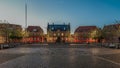The Town Hall And Square In Frederikssund In A Panoramic View At Nigt