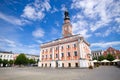Town hall and square in Leszno, Poland