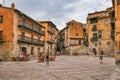 Town Hall Square in the medieval city of Albarracin, Teruel, Spain.