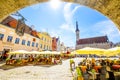 Tallinn Town Hall Square and old city view, Estonia Royalty Free Stock Photo