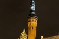 The Town Hall Square in old town of Tallinn, Estonia, in winter time. Christmas market. Royalty Free Stock Photo