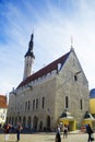 Town Hall and Town Hall Square of Tallinn, capital of Estonia. T Royalty Free Stock Photo