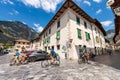 Town Hall Square in Venzone - Friuli Venezia Giulia Italy Royalty Free Stock Photo