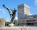 Town Hall and statue of Liberty, Stadhuisplein , Eindhoven, Netherlands Royalty Free Stock Photo