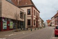 Town hall and surrounded buildings in Lauterbourg, Wissembourg, Bas-Rhin, Grand Est, France Royalty Free Stock Photo