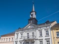 Town Hall with tower of Bad Lobenstein in Thuringia Royalty Free Stock Photo
