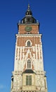 Town Hall Tower in Main Square, Krakow, Poland Royalty Free Stock Photo