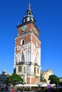 Town Hall Tower is one of the main focal points of the Main Market Square Royalty Free Stock Photo