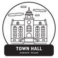 Town hall. Vector illustration decorative design Royalty Free Stock Photo
