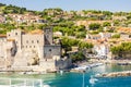 town and harbour of Collioure, Languedoc-Roussillon, France Royalty Free Stock Photo