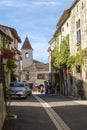 The town has few visitors on a quiet sunny autumn afternoon in rural Tournon d`Agenais