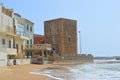 Punta Secca - Montalbano House, Beach and Watch tower. Sicily, Italy Royalty Free Stock Photo