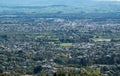 The town of Havelock North and Hastings view from the top of Te Mata peak of North Island of New Zealand.