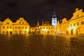 Night Masaryk Square 2, Pelhrimov, Czech republic