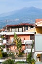 Town houses on street in Giardini Naxos Royalty Free Stock Photo