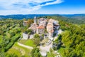 Town of Hum on the hill, countryside landscape in Istria, Croatia