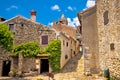 Town of Hum old cobbled street view Royalty Free Stock Photo