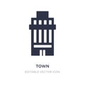 town icon on white background. Simple element illustration from Buildings concept