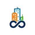 Town Infinity Head Logo Icon Design Royalty Free Stock Photo