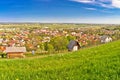 Town of Ivanec panorama from green hills