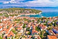 Town of Jelsa bay and waterfront aerial view Royalty Free Stock Photo