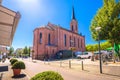 Town of Kehl church and square street view