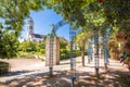 Town of Kehl flower garden Park and church view