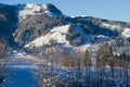 Town of Kitzbuhel in winter