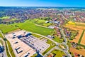 Town of Koprivnica aerial view Royalty Free Stock Photo