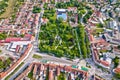 Town of Koprivnica city center aerial panoramic view Royalty Free Stock Photo