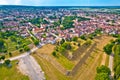 Town of Koprivnica city center aerial view Royalty Free Stock Photo