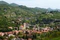 Town Krapina on green hills Royalty Free Stock Photo