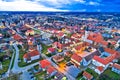 Town of Krizevci aerial panoramic view Royalty Free Stock Photo