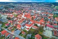 Town of Krizevci aerial panoramic view Royalty Free Stock Photo