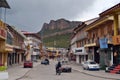 The town of Langmusi, Amdo Tibet, China. People are riding motor