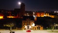 The town of Lebork at night