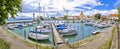 Town of Lindau on Bodensee lake panoramic view Royalty Free Stock Photo